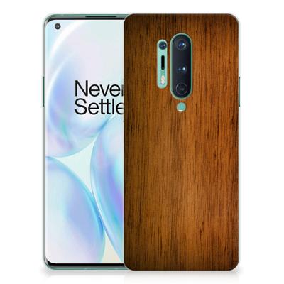 OnePlus 8 Pro | Bumper Hoesje | Donker Hout