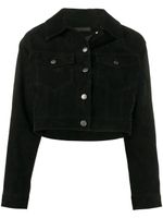 Giuseppe Zanotti veste crop en daim - Noir