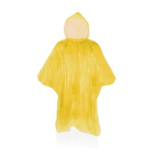 Wegwerp regenponcho geel