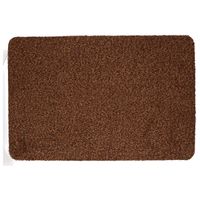 Anti slip deurmat/schoonloopmat pvc bruin extra absorberend 60 x 40 cm voor binnen - Deurmatten - thumbnail