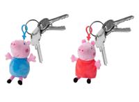 Peppa Pig Sleutelhanger Set - Peppa & George - 2 Stuks - 16 cm - Blauw & Rood