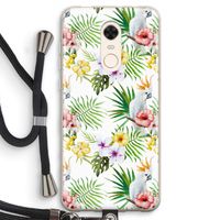 Gele kuif: Xiaomi Redmi 5 Transparant Hoesje met koord