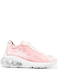 Philipp Plein baskets en velours - Rose