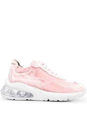 Philipp Plein baskets en velours - Rose