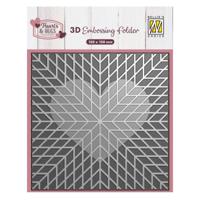Nellie's Choice • embossing folder achtergrond geo hart 15x15cm