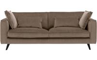 Goossens Bank Suite bruin, stof, 4-zits, elegant chic