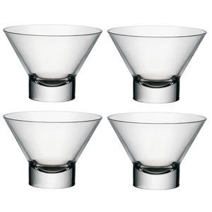 Set van 8x stuks ijs/sorbet coupes op voet van glas 370 ml