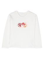 Chloé Kids t-shirt en coton biologique à logo brodé - Blanc