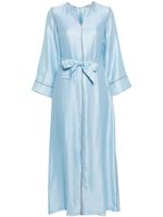 Baruni robe longue Hosta à taille ceinturée - Bleu