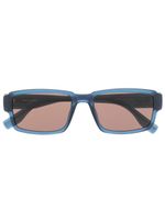 Karl Lagerfeld lunettes de soleil rectangulaires à logo - Bleu