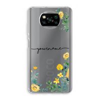 Gele bloemen: Xiaomi Poco X3 NFC Transparant Hoesje