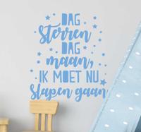 Muurstickers kinderkamer Dag sterren Dag maan gedichtje