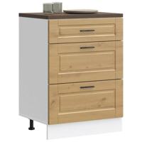 Onderkast Porto bewerkt hout artisanaal eikenkleur