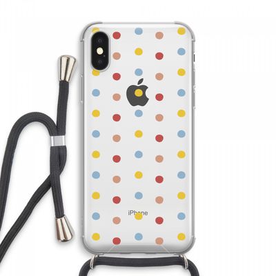 Bollen: iPhone XS Max Transparant Hoesje met koord