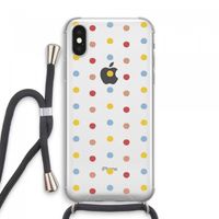 Bollen: iPhone XS Max Transparant Hoesje met koord