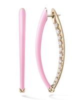 Melissa Kaye boucles d'oreilles Marissa Pink Cristina médium en or 18ct serties de diamants - thumbnail