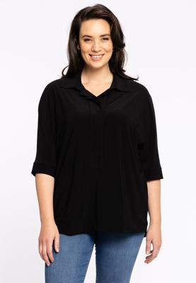 Yoek Shirt met kimono-mouw | Zwart | Maat 42/44