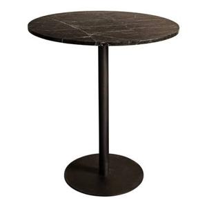 PTMD Plaza Bistrotable Round Brown Marble Taupe Base