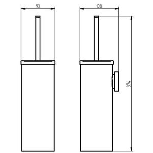 Toiletborstelhouder Haceka Kosmos Tec Hangend Mat Chroom