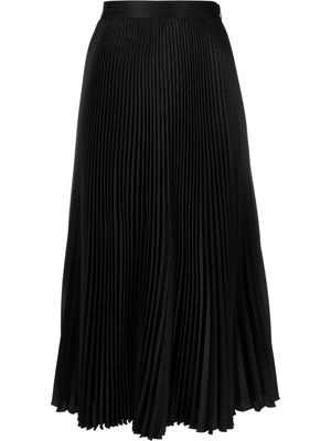 Prada jupe plissée à taille haute - Noir