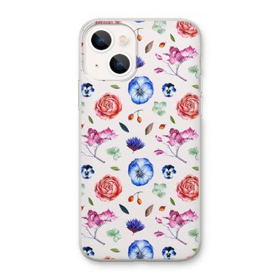 Bloemetjes: iPhone 13 mini Transparant Hoesje