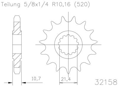 ESJOT Sprocket 520 16z standard