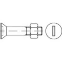 TOOLCRAFT 144336 Verzonken schroeven M24 90 mm Sleuf DIN 7969 Staal Galvanisch verzinkt 10 stuk(s)