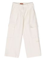 Missoni Kids pantalon taille-haute à poches cargo - Blanc - thumbnail