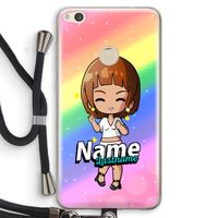 Chibi Maker vrouw: Huawei Ascend P8 Lite (2017) Transparant Hoesje met koord
