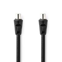 Nedis Coaxkabel | IEC (Coax) Male | IEC (Coax) Female | Vernikkeld | 90 dB | 75 Ohm | Dubbel Afgeschermd | 1.50 m | Rond | PVC | Zwart | Label - Nedis Coaxkabel | IEC (Coax) Male | IEC (Coax) Female | Vernikkeld | 90 dB | 75 Ohm | Dubbel Afgeschermd | 1.50 m | Rond | PVC | Zwart | Label -