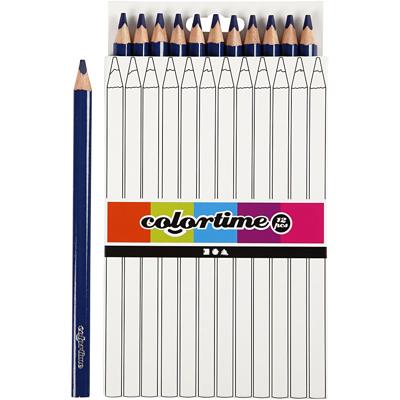 Creativ Company Driehoekige jumbo kleurpotloden - donkerblauw, 12st.