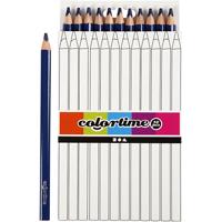 Creativ Company Driehoekige jumbo kleurpotloden - donkerblauw, 12st.