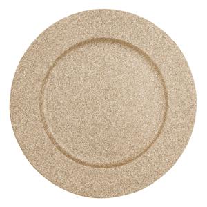 Kaarsenbord/onderbord - goud - glitter - kunststof - D33 x H1,6 cm- rond