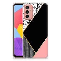 Samsung Galaxy M13 | M23 TPU Hoesje Zwart Roze Vormen - thumbnail