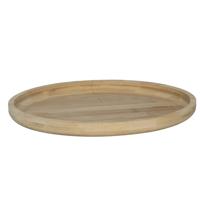 Serveer plateau - rond - dienblad - hout - D33 cm - lichtbruin