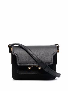 Marni mini sac porté épaule en cuir - Noir