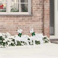 LED Rendieren 2 pcs Koud Wit 45 x 19 x 65 cm Stof