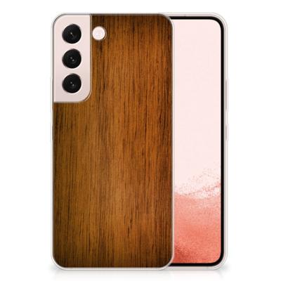 Samsung Galaxy S22 | Bumper Hoesje | Donker Hout