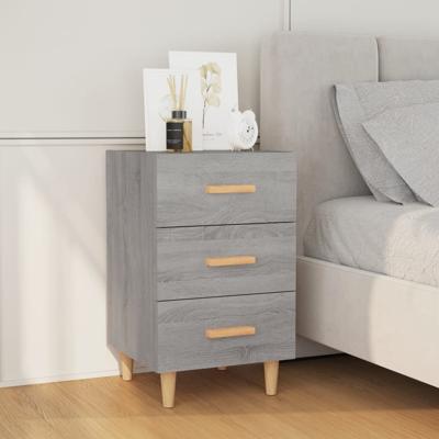 Nachtkastje 40x40x66 cm bewerkt hout grijs sonoma eikenkleurig