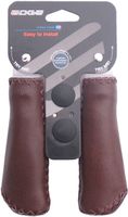 Edge De Leather Grip Ergonomisch Lederen Handvatset 135mm Donkerbruin - thumbnail