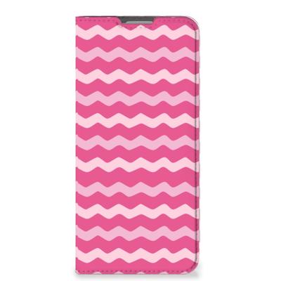 OPPO Reno8 Lite | Hoesje met Magneet | Waves Pink OPPO Reno8 Lite | Hoesje met Magneet | Waves Pink