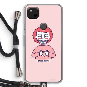 Hartje: Pixel 4a Transparant Hoesje met koord