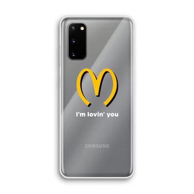 I'm lovin' you: Samsung Galaxy S20 Transparant Hoesje