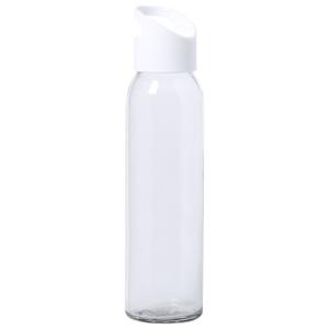 Glazen waterfles/drinkfles met schroefdop - transparant - 470 ml - Sportfles - Bidon