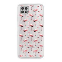 Flamingoprint groen: Samsung Galaxy A22 4G Transparant Hoesje