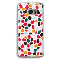 Colored Giraffe: Samsung Galaxy S7 Edge Transparant Hoesje
