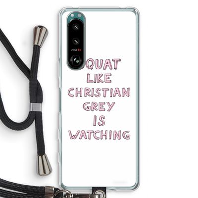 Christian Grey: Sony Xperia 5 III Transparant Hoesje met koord
