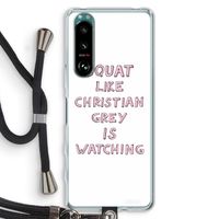 Christian Grey: Sony Xperia 5 III Transparant Hoesje met koord