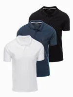 Italian Style - Heren Poloshirts - Zwart Groen Wit - 3 stuks