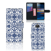 Sony Xperia 10 Plus Hoesje Flower Blue - thumbnail